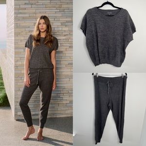 Barefoot Dreams CozyChic Ultra Lite Carbon Lurex Dolman Top & Joggers SET